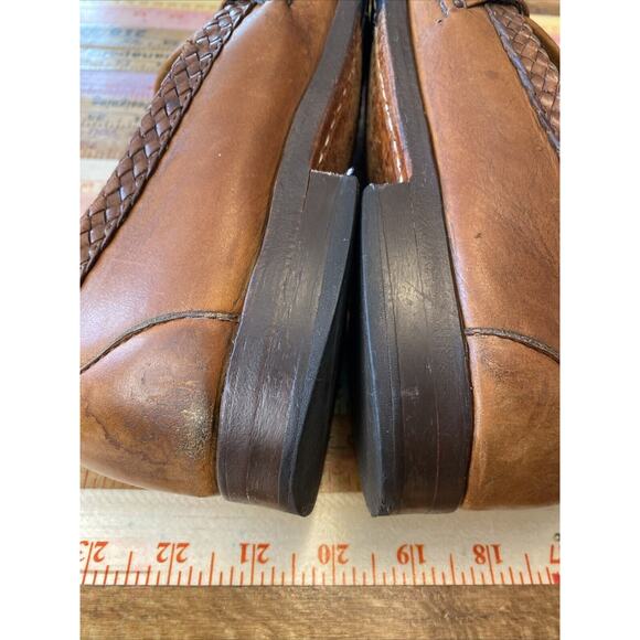 Footjoy Classics Men Loafer Sz 11 C Brown Leather Tassels Vintage Dress Shoe - Picture 10 of 13